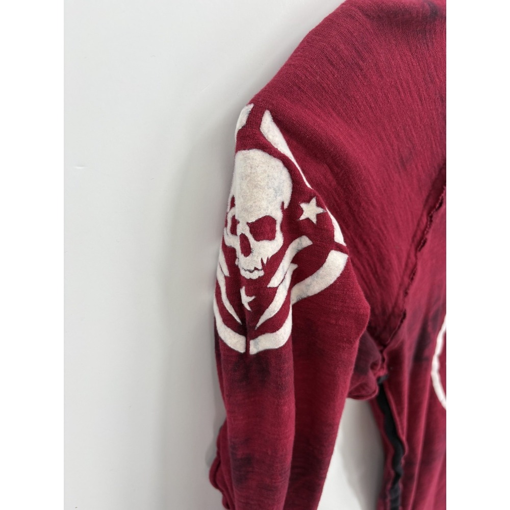 Affliction Live Fast Y2K Spell Out Wings Skull VTG Long Sleeve T Shirt, M, USA! - Picture 5 of 8